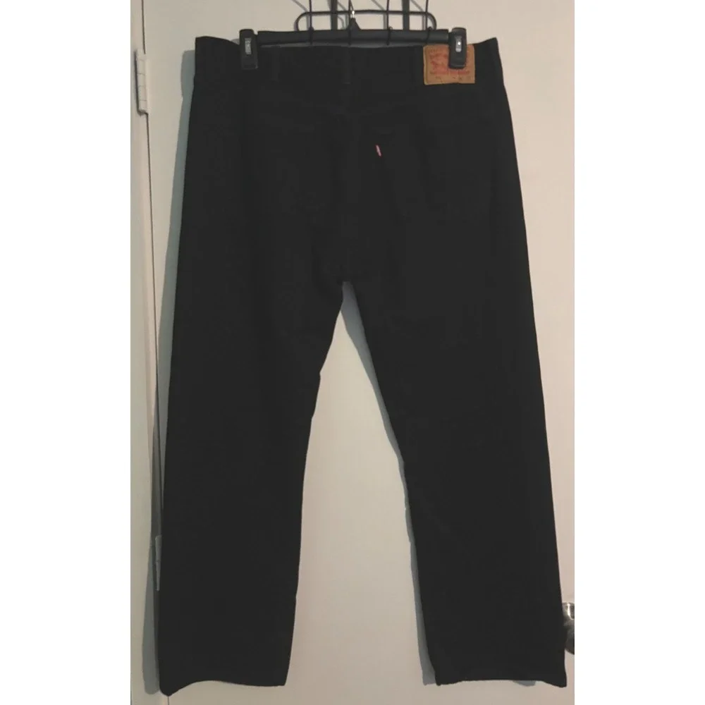 Levi's Mens 501 Black Button Fly Jeans Size 38 x 36 Classic 100% Cotton